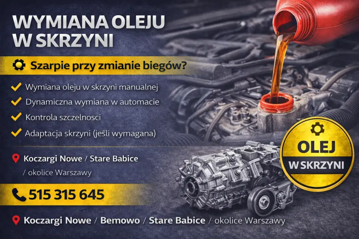 Wymiana oleju w skrzyni biegów. Dowiedz się, gdzie wlać olej do skrzyni biegów i jak zapobiec szarpaniu. Kontakt: 515 315 645.